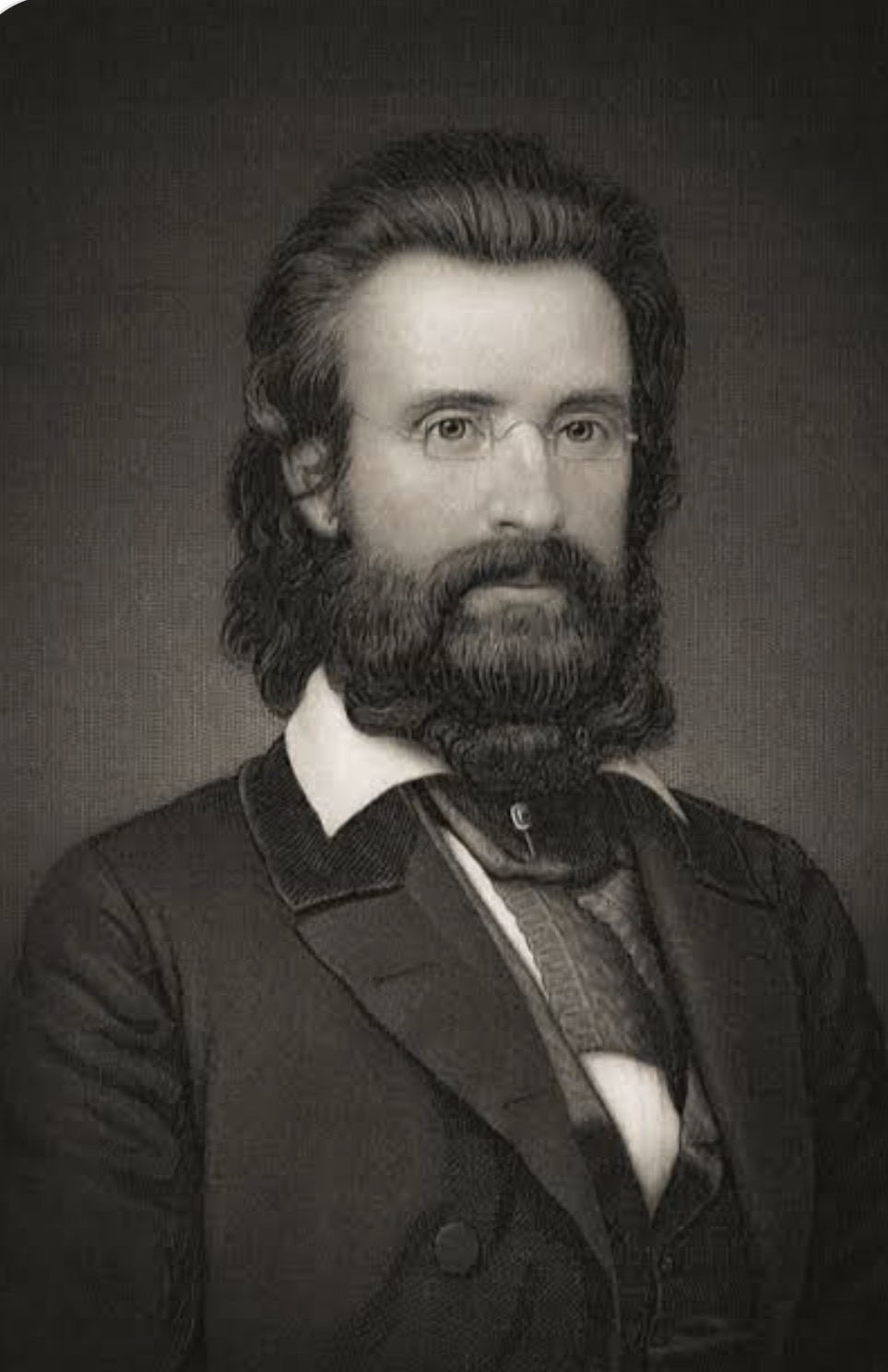 Engraved portrait of Andrew Jackson Davis, American trance medium and seer