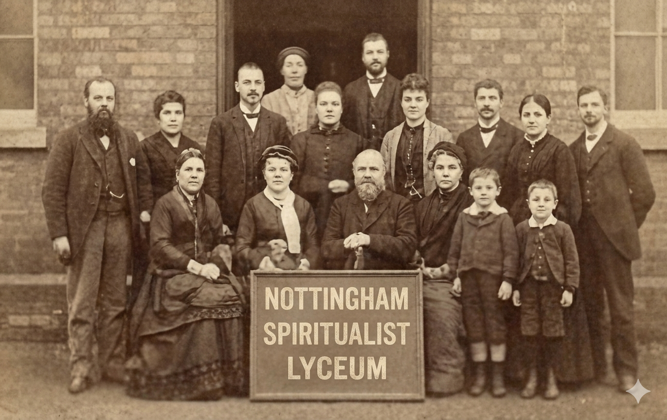 Members of the Nottingham Spiritualist Lyceum in the late 19th century